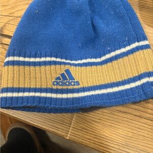 Adidas Kids Striped Blue and Gold Hat